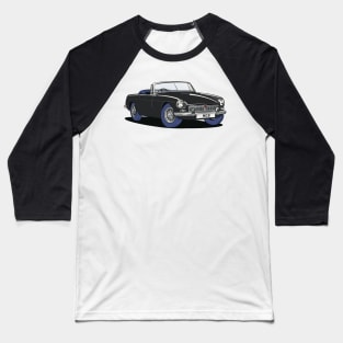 MGB Vintage Car in Black Baseball T-Shirt